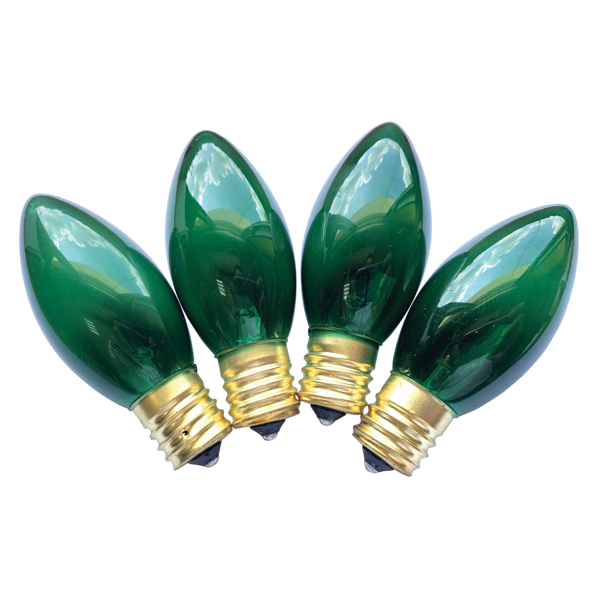 Hometown Holidays 19295 Light Bulb, 7 W, Intermediate Lamp Base, Incandescent Lamp, Transparent Green Light