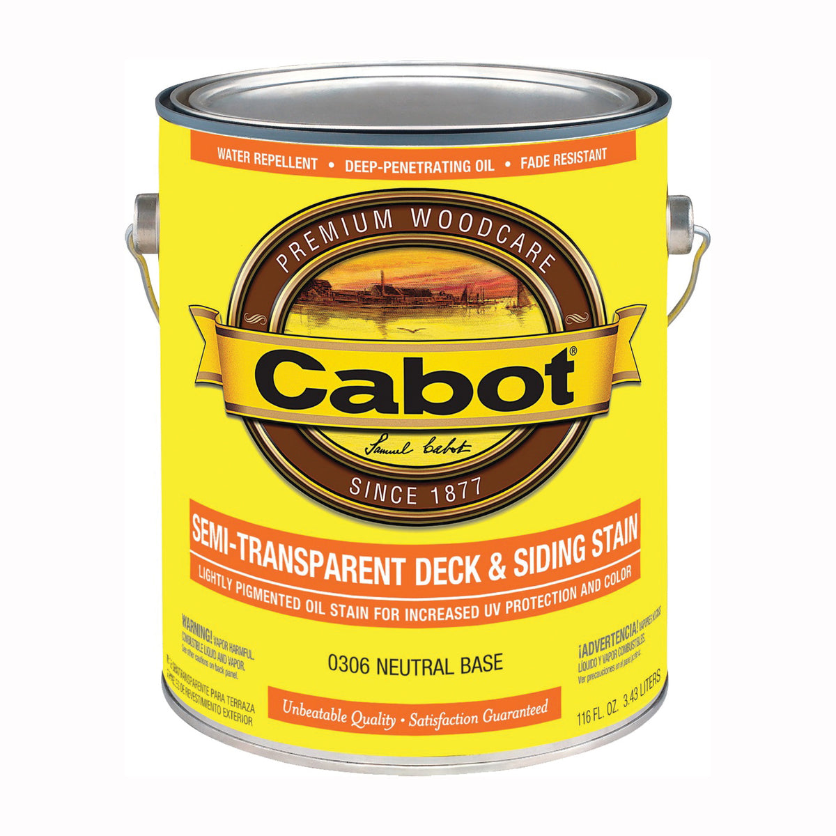 Cabot 300 Series 0306 Deck and Siding Stain, Neutral Base, Liquid