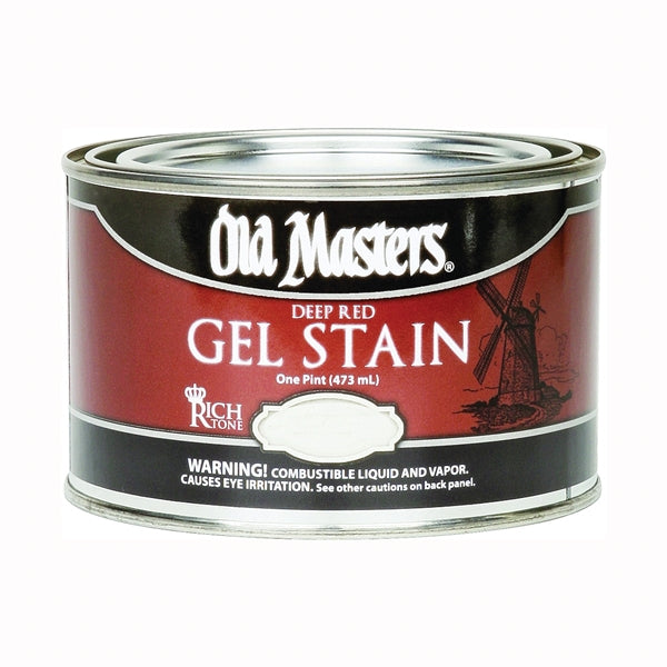 Old Masters 84308 Gel Stain, Rich Mahogany, Liquid, 1 pt, Can
