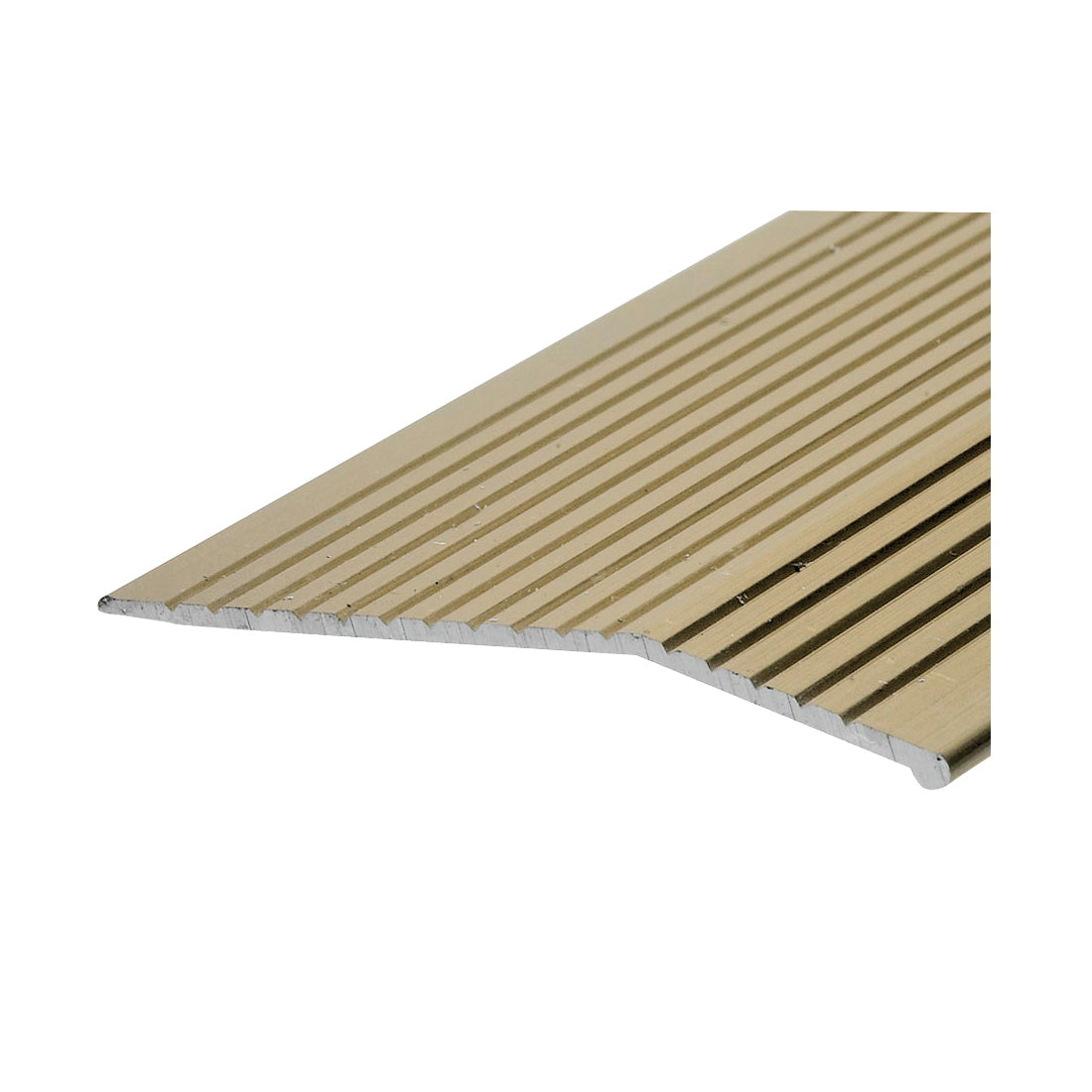 Frost King H1591FB3 Carpet Bar, 3 ft L, 2 in W, Fluted Surface, Aluminum, Gold, Satin