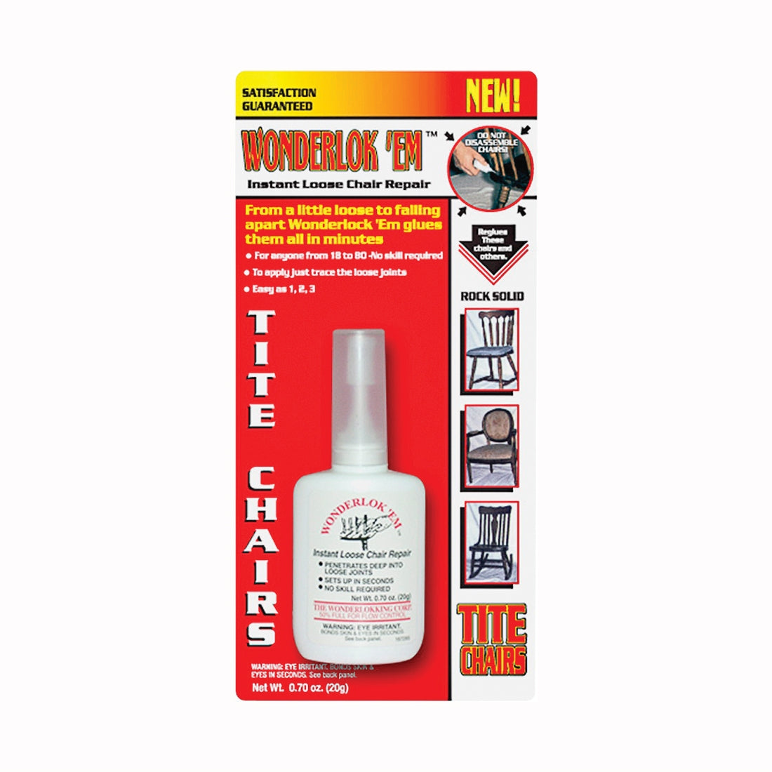 Wonderlok'em W2081 Tite Chair Glue, 20 g Bottle