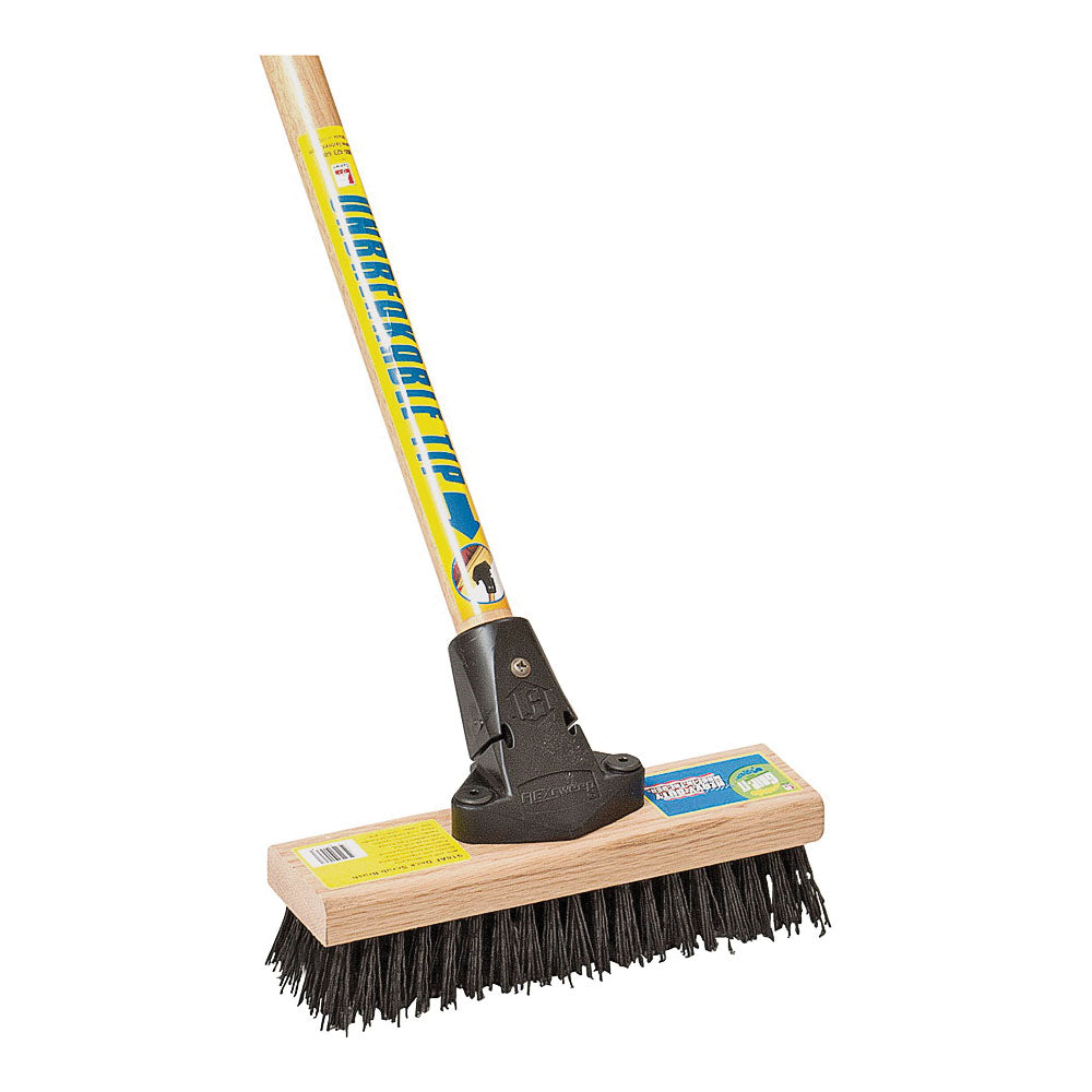 Simple Spaces 93410 Deck Scrub Brush with Handle, 3 in L Trim, 10 in W Brush, 56 in OAL