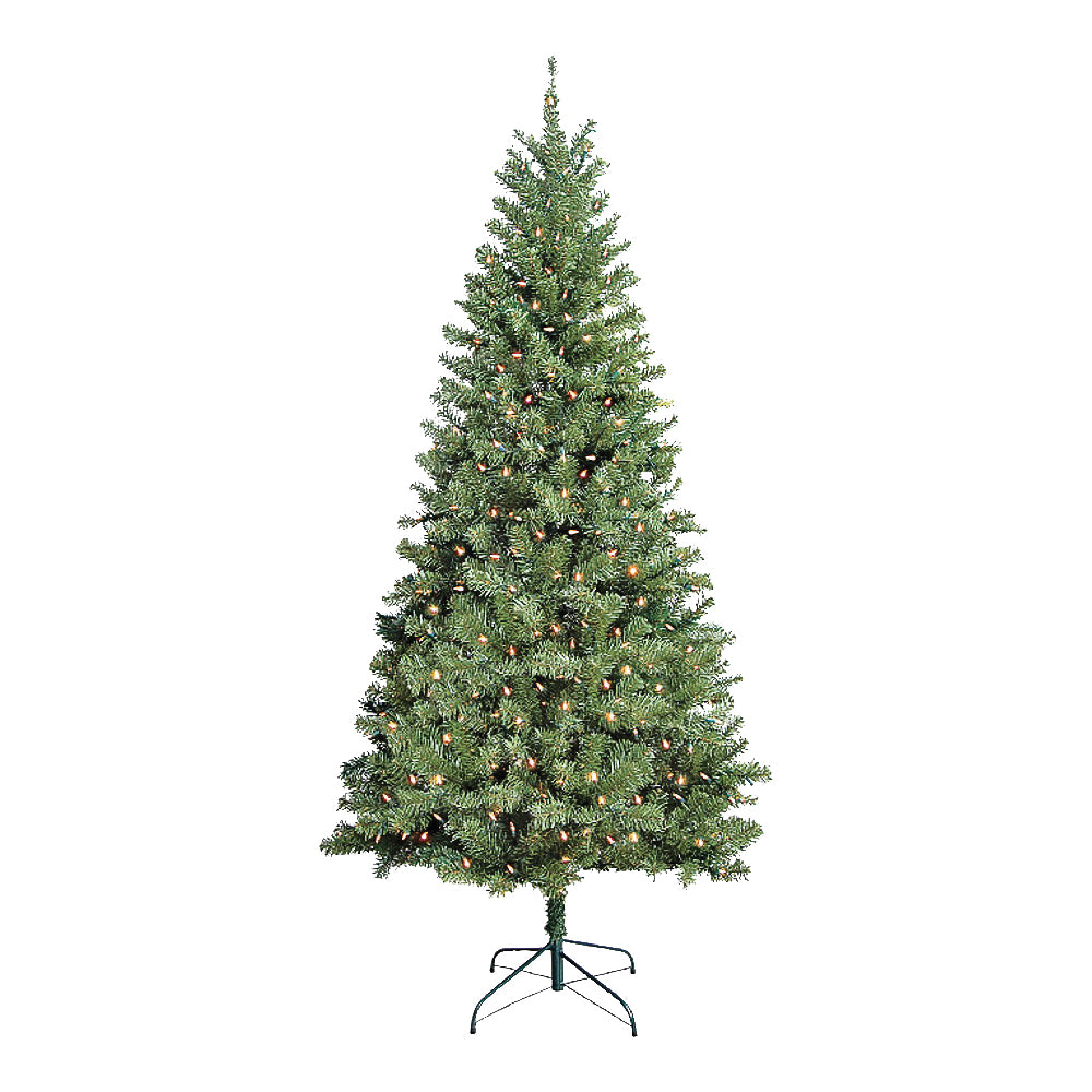 Santas Forest 10870 Christmas Tree, 7 ft H, Douglas Family, 110 V, Mini Bulb, Multicolor Light