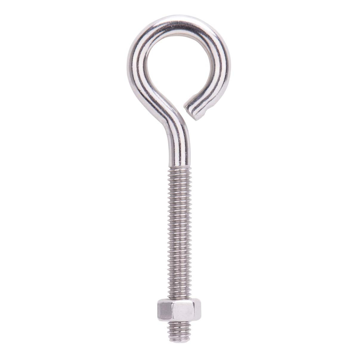 ProSource LR297 Eye Bolt, 8 mm Thread, Machine Thread, 2-1/4 in L Thread, 1-1/4 in Dia Eye, 292 lb Working Load