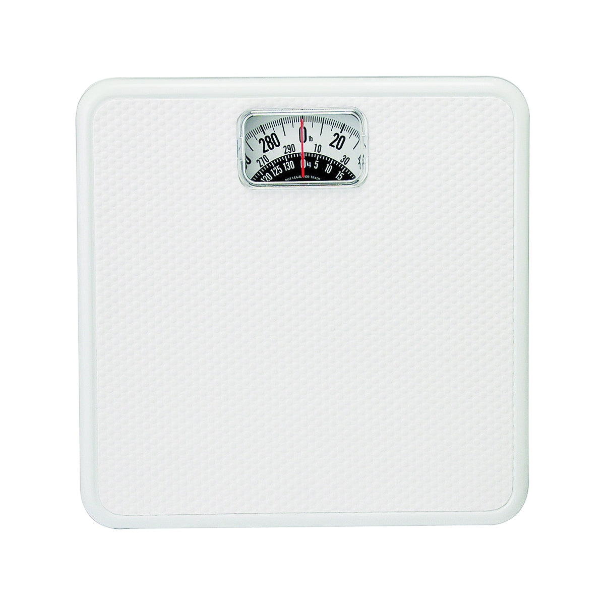 Taylor 20005014T Bathroom Scale, 300 lb Capacity, Analog Display, White, 10-3/4 in OAW, 10.3 in OAD, 1.8 in OAH