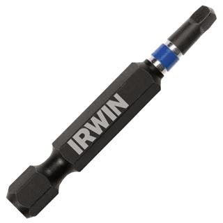 IRWIN 1837489 Power Bit, #3 Drive, Square Recess Drive, 1/4 in Shank, Hex Shank, 4 in L, High-Grade S2 Tool Steel