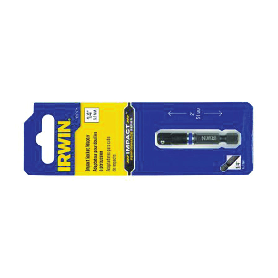 IRWIN 1837571 Socket Adapter, 1/4 in Drive, Square Drive