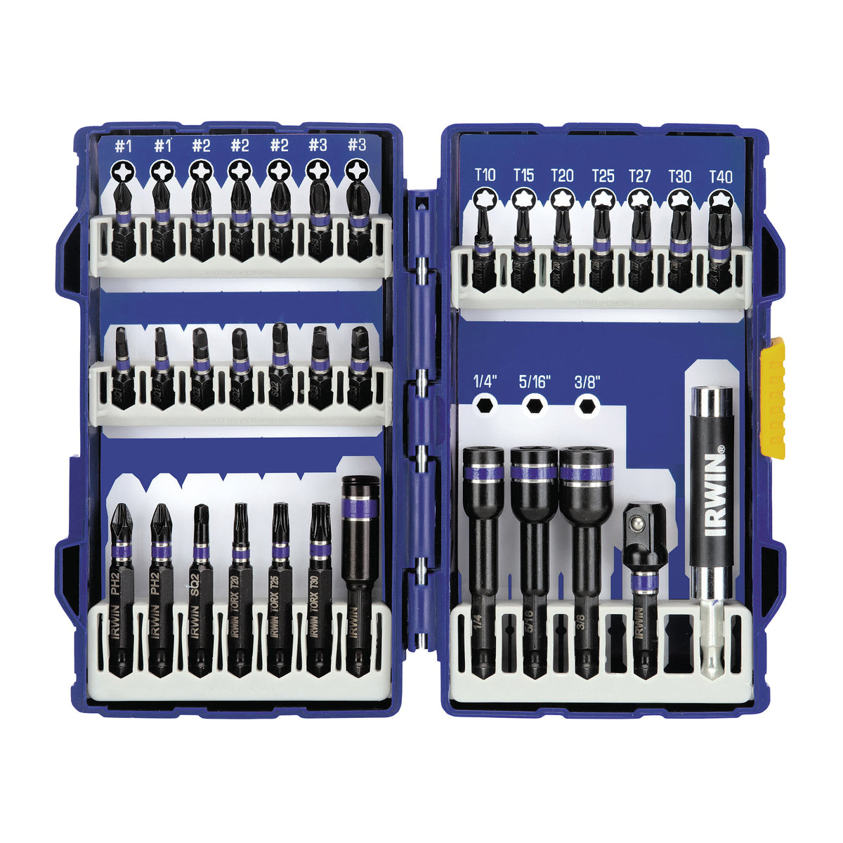 IRWIN 1840315 Fastener Drive Set, 33-Piece, Steel, Black Oxide