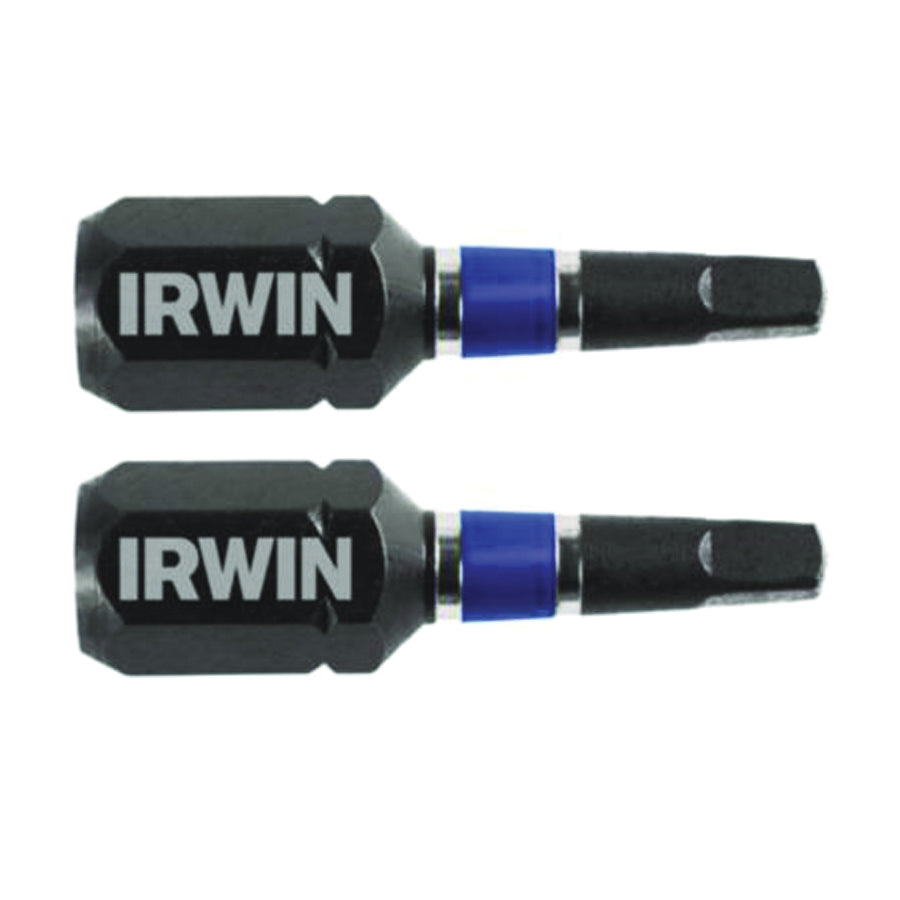 IRWIN 1837379 Insert Bit, #1 Drive, Square Recess Drive, 1/4 in Shank, Hex Shank, 1 in L, High-Grade S2 Tool Steel