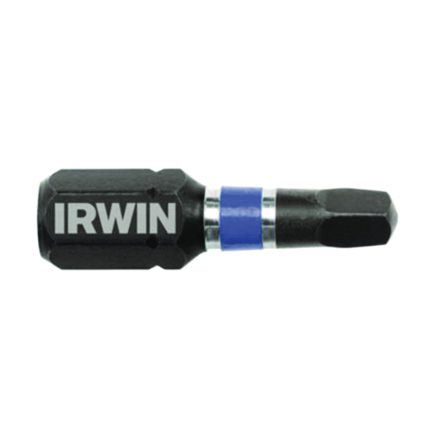 IRWIN 1837381 Insert Bit, #2 Drive, Square Recess Drive, 1/4 in Shank, Hex Shank, 1 in L, High-Grade S2 Tool Steel