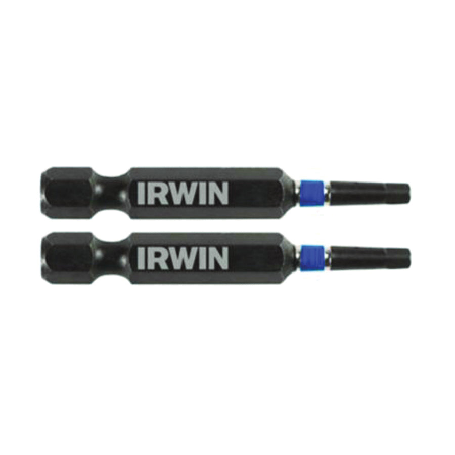 IRWIN 1837468 Power Bit, #1 Drive, Square Recess Drive, 1/4 in Shank, Hex Shank, 2 in L, High-Grade S2 Tool Steel