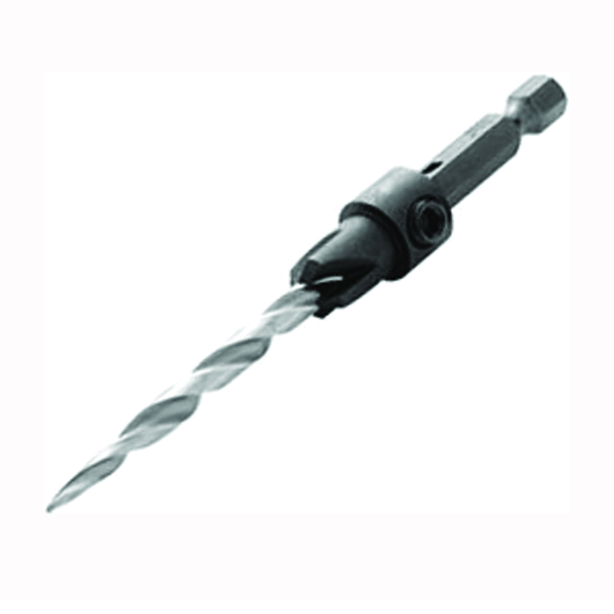 IRWIN 1882781 Drill Bit, 9/64 in Dia, 3-5/8 in OAL, Countersink, 4-Flute, 1/4 in Dia Shank