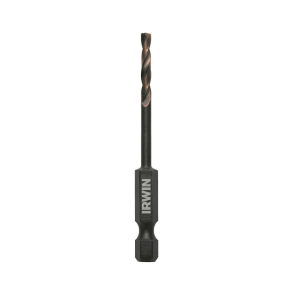 IRWIN 1871025 Impact Drill Bit, 1/8 in Dia, 2-3/4 in OAL, Spiral Flute, 1/4 in Dia Shank, Hex Shank