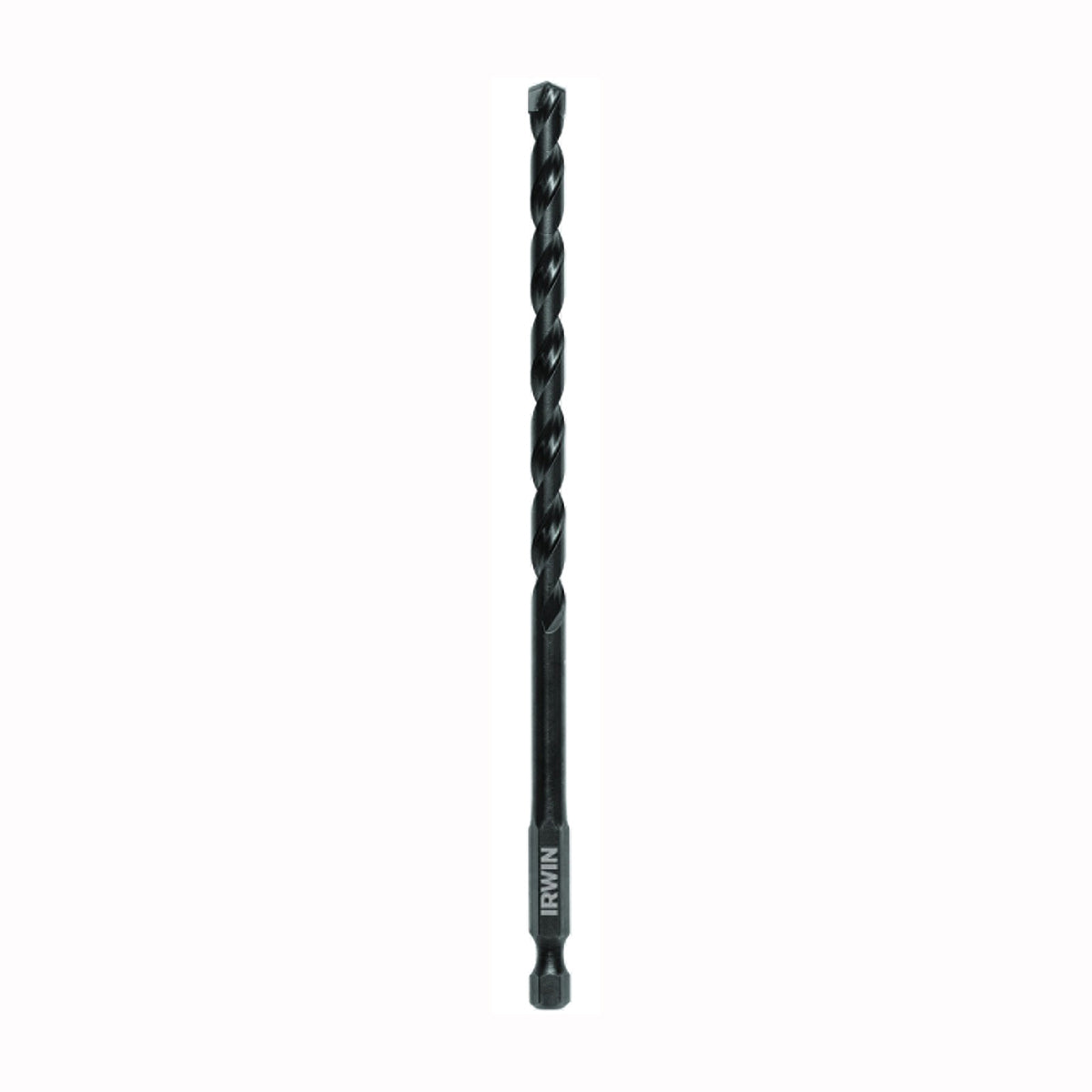 IRWIN 1870547 Impact Drill Bit, 1/4 in Dia, 6 in OAL, 1-Flute, 1/4 in Dia Shank, Hex Shank