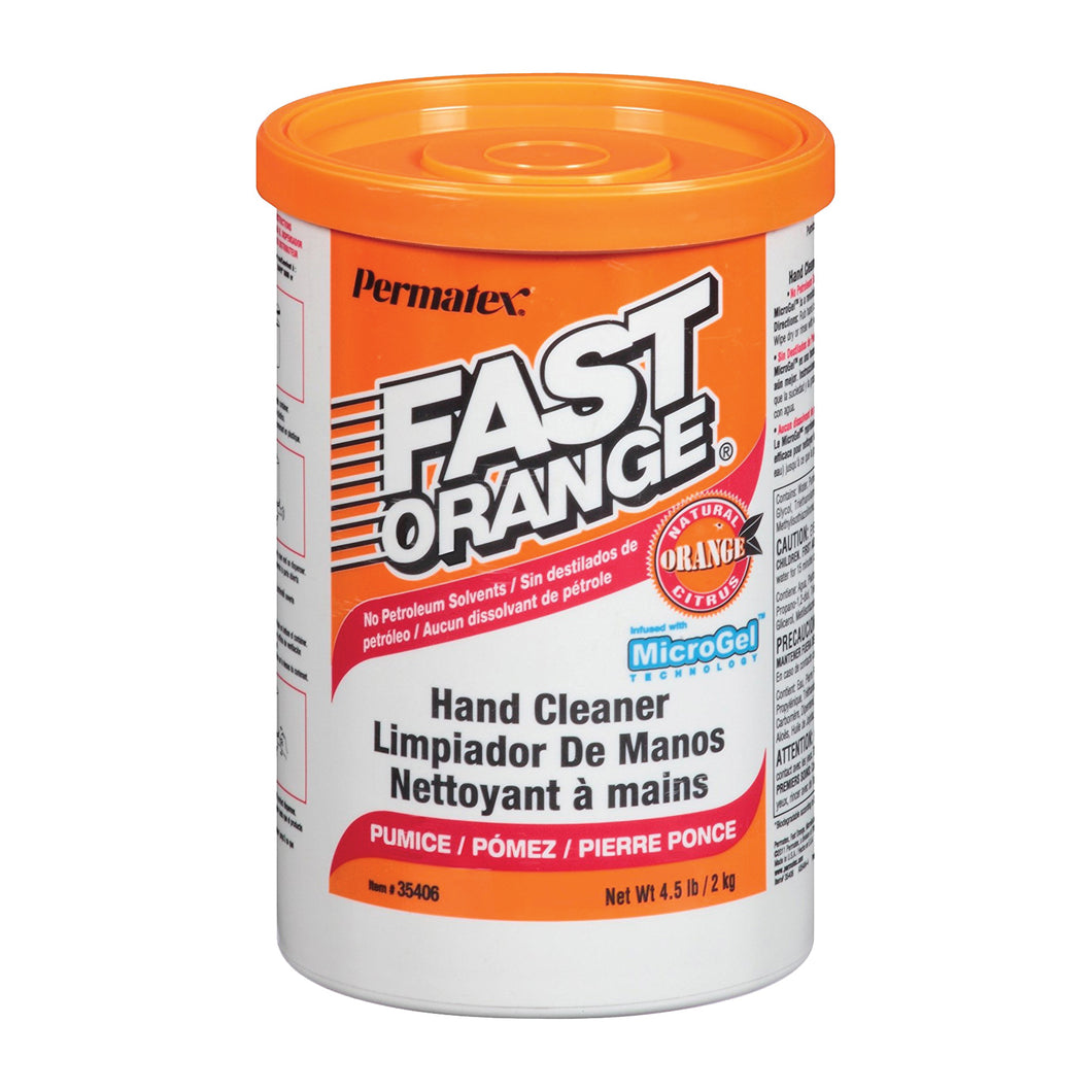 Permatex 35406 Hand Cleaner, Paste, White, Orange, 4.5 lb Tub