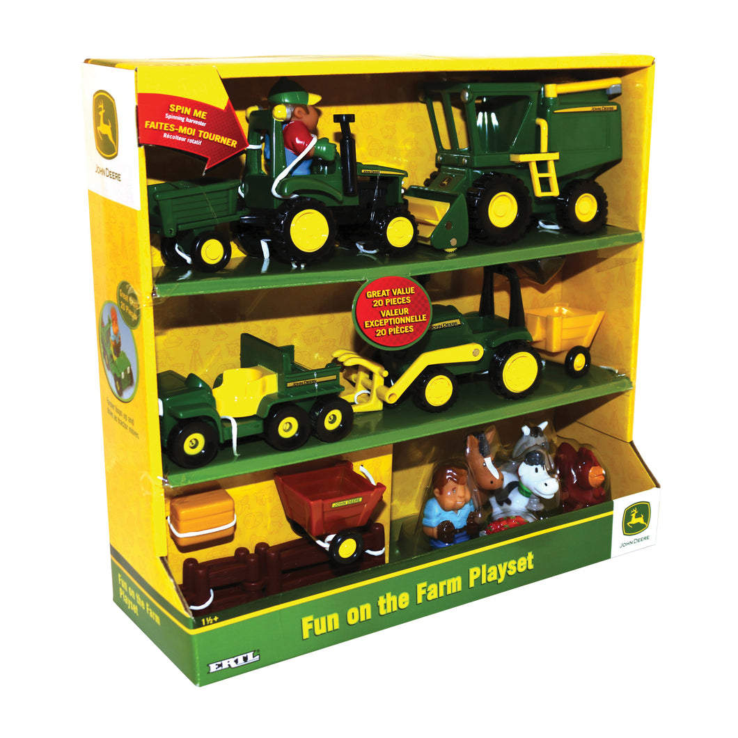 John Deere Toys 34984 Farm Playset, 18 months and Up, Green