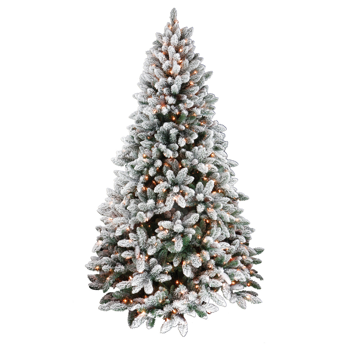 Santas Forest 63776 Pre-Lit Christmas Tree, 7-1/2 ft H, Noble Fir Family, 110 V, Mini Bulb, Clear Light