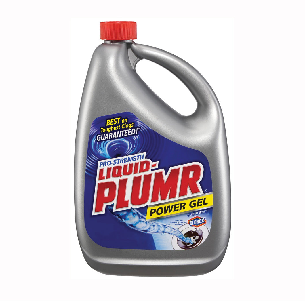 Liquid-Plumr 00228 Clog Remover, Liquid, Pale Yellow, Bleach, 80 oz Bottle