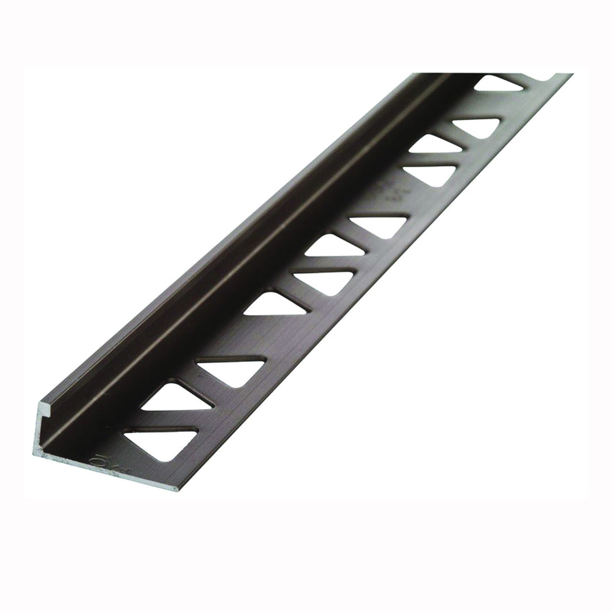 M-D 31352 Tile Edge, 96 in L, 3/8 in W, Aluminum, Pewter