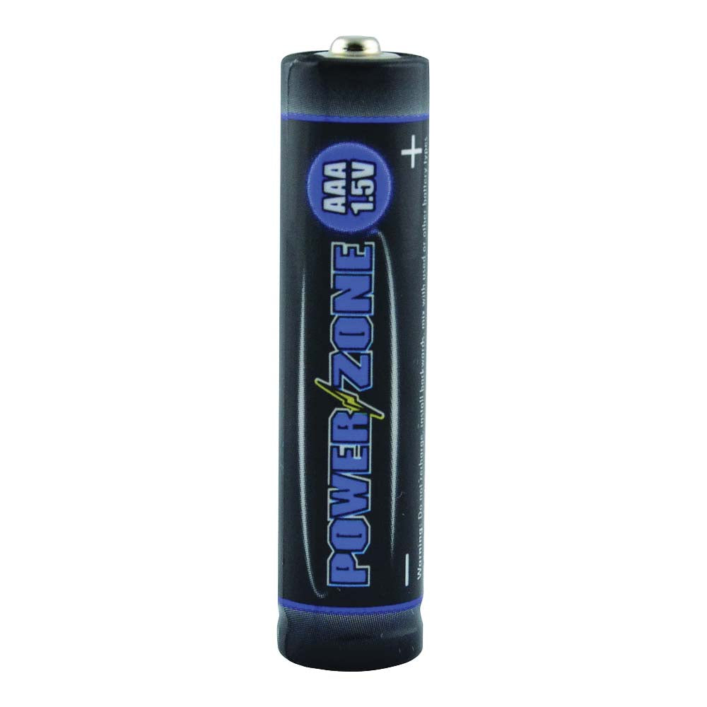 PowerZone LR03-16P Battery, 1.5 V Battery, AAA Battery, Alkaline, Manganese Dioxide, Potassium Hydroxide and Zinc