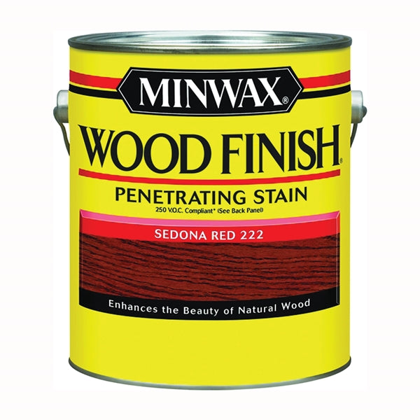 Minwax Wood Finish 710860000 Wood Stain, Sedona Red, Liquid, 1 gal, Can