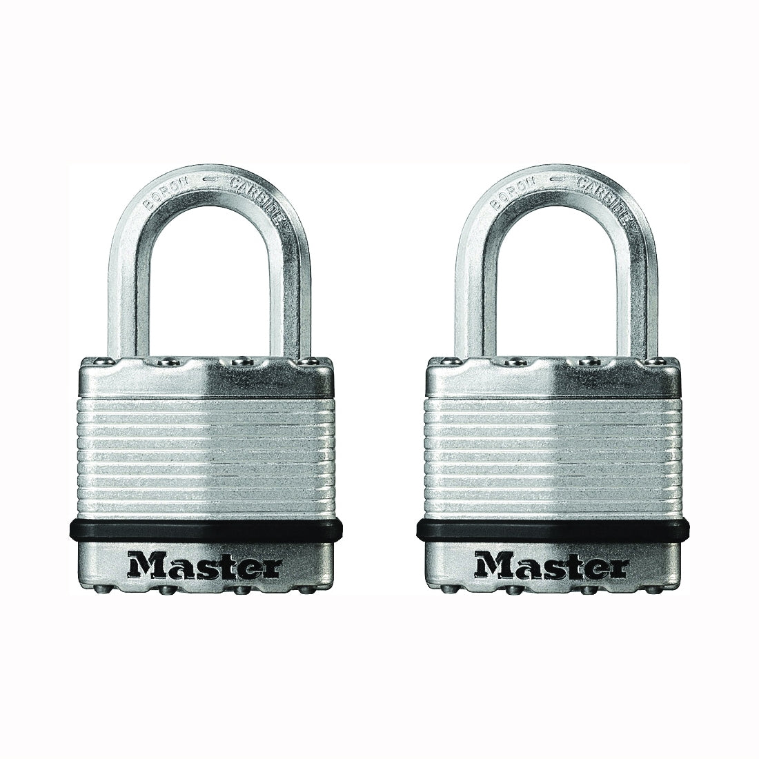 Master Lock Magnum Series M1XT Padlock, Keyed Alike Key, 5/16 in Dia Shackle, 1 in H Shackle, Boron Carbide Shackle