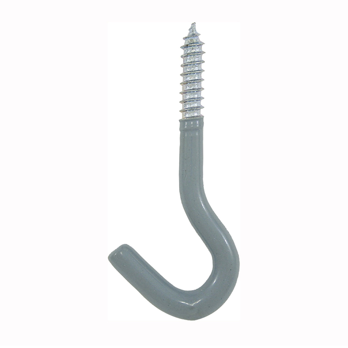 CRAWFORD SS20 Plant Hook, 3-5/8 in L, Steel, Gray, Zinc, Self-Tap Mounting