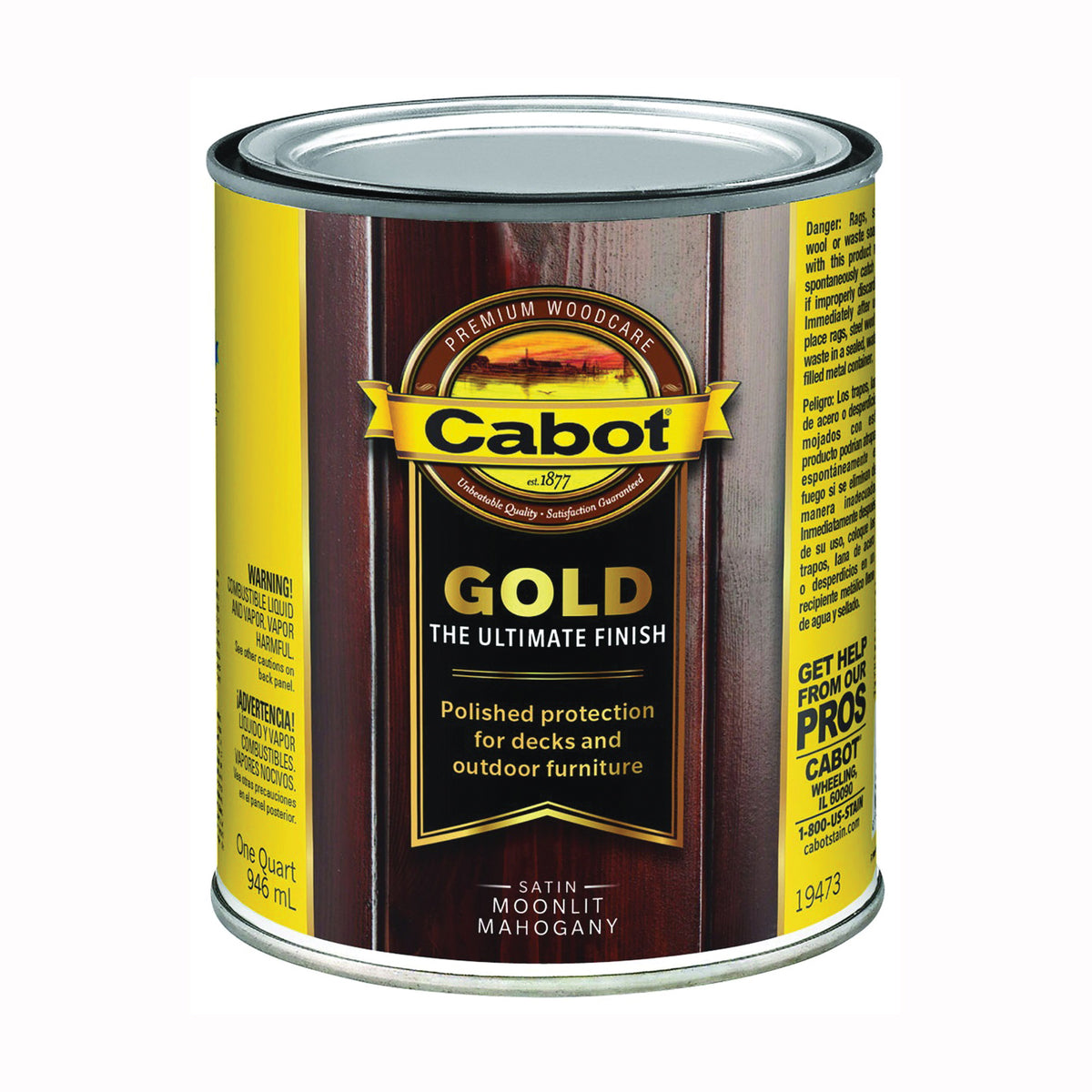 Cabot 19473 Floor Stain, Moonlit Mahogany, Liquid, 1 Gal