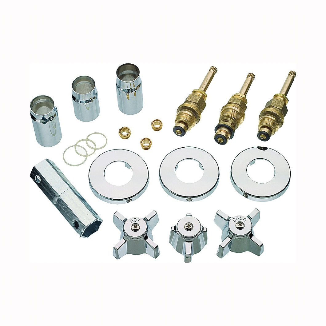 Danco 39621 Remodeling Trim Kit, Brass, Chrome Plated, For: Sterling Tub/Shower Faucets