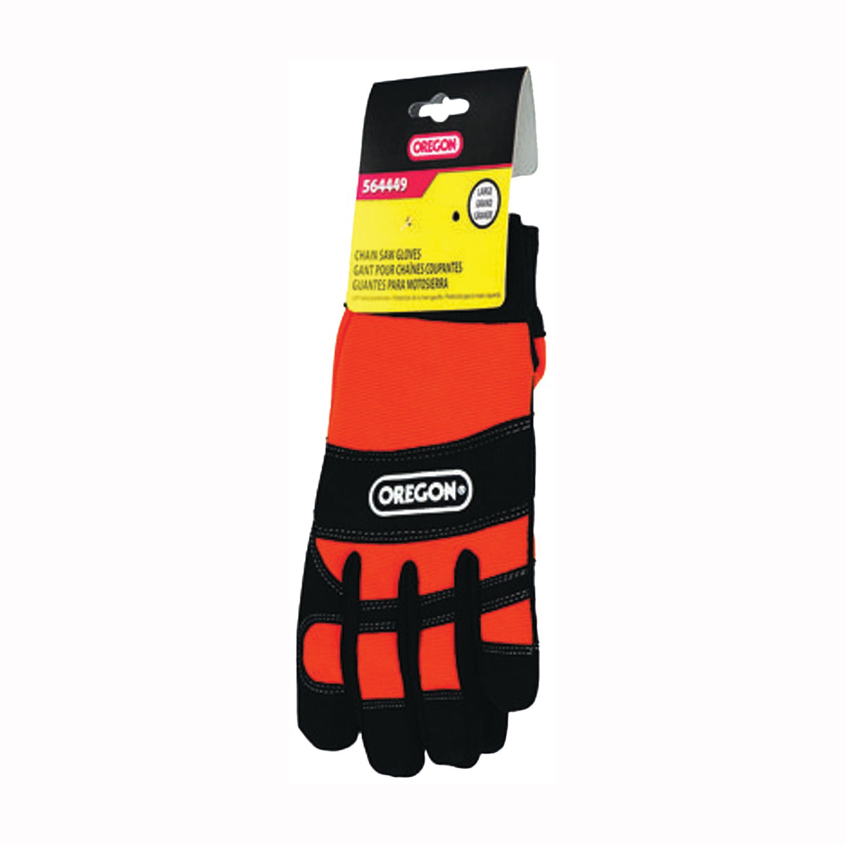 Oregon 564449 Safety Gloves, L, Knit Wrist Cuff, Leather