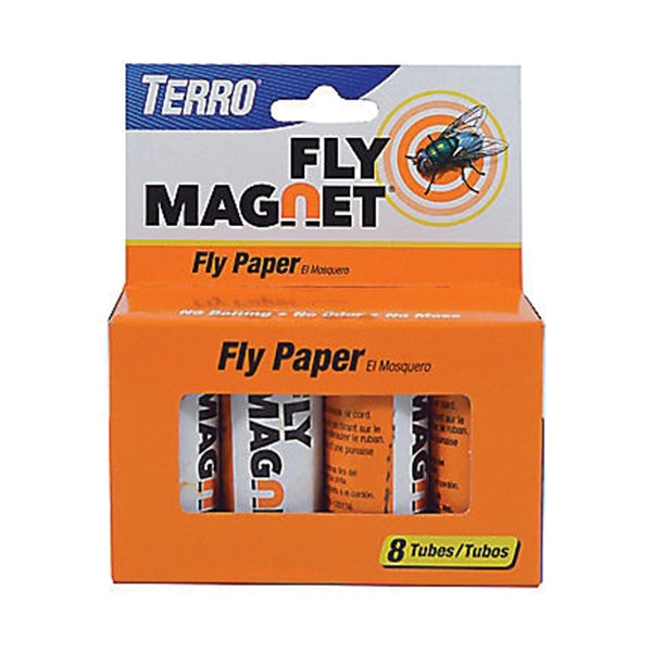 TERRO Fly Magnet T518 Fly Paper Trap, Solid, 8 Pack