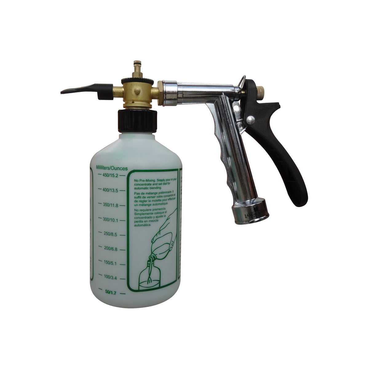Landscapers Select GM244 Hose Sprayer, 15 oz Cup, Zinc Alloy, Silver