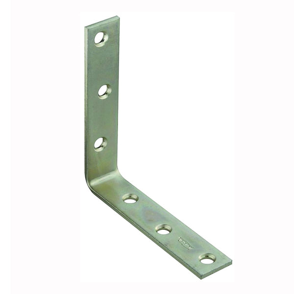 National Hardware 115BC Series N220-152 Corner Brace, 5 in L, 1 in W, 4.94 in H, Steel, Zinc, 0.16 Thick Material