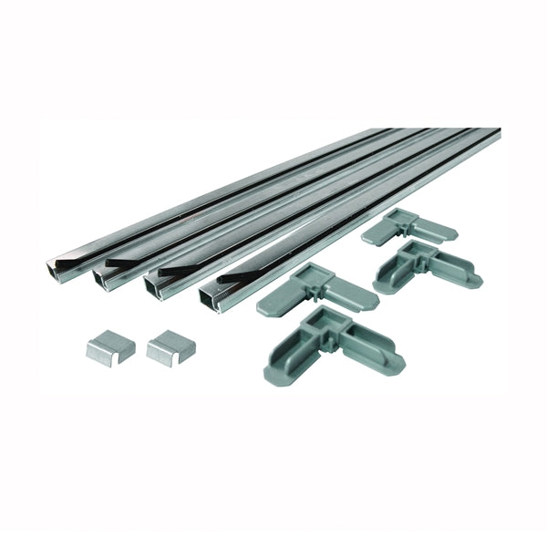 Make-2-Fit PL 7803 Screen Frame Kit, 3 ft L x 3/4 in W Dimensions, Aluminum, Mill, 10-Piece