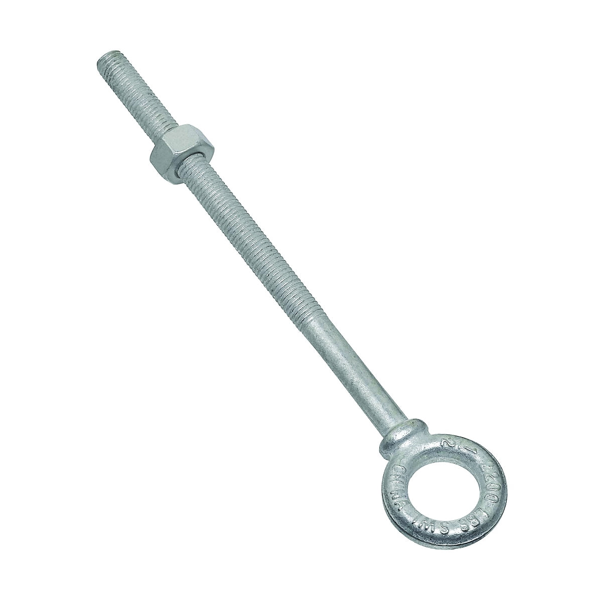 National Hardware N245-175 Eye Bolt, 1/2-13 Thread, 5-7/8 in L Thread, 1 in ID x 1-3/4 in OD Dia Eye, 8 in L Shank