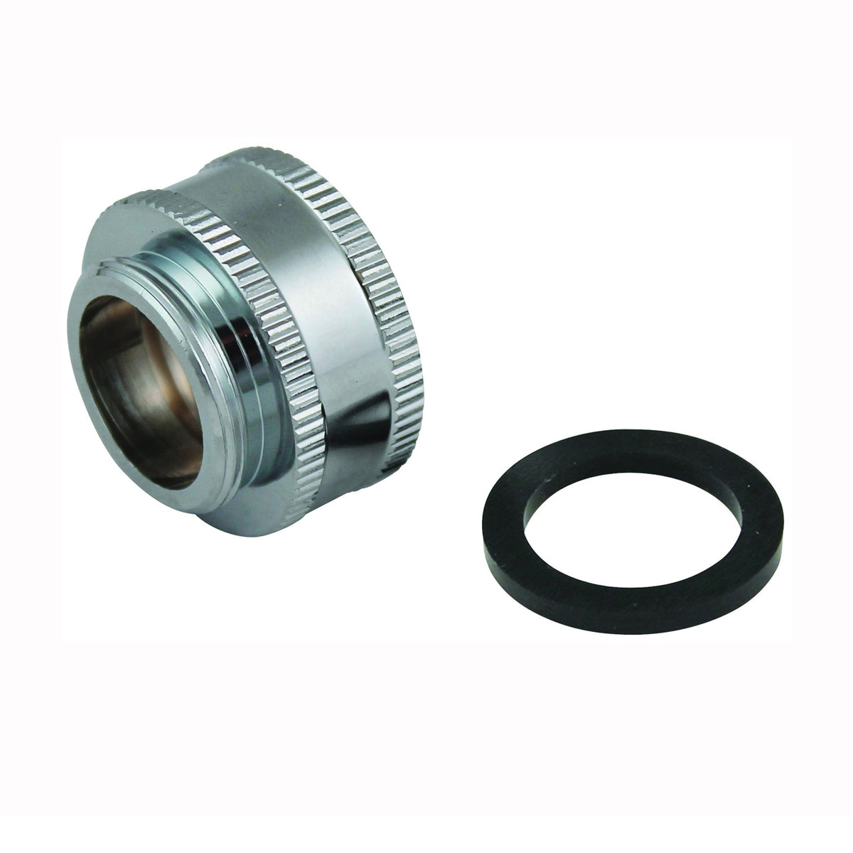 Plumb Pak PP800-64LF Faucet Aerator Adapter, 3/4-11.5 x 55/64-27 in, Threaded, Chrome Plated