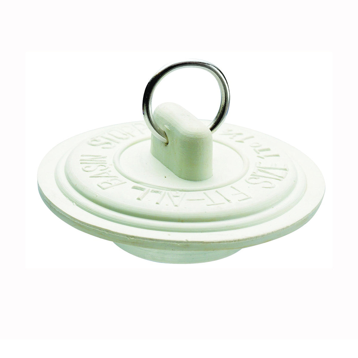 Plumb Pak Duo Fit Series PP820-6 Drain Stopper, Rubber, White, For: 1-5/8 to 1-3/4 in Sink