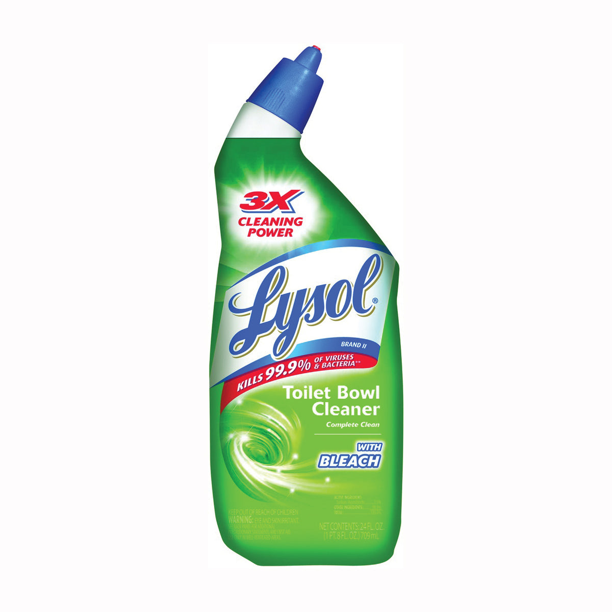 Lysol 1920075055 Toilet Bowl Cleaner, 24 oz Can, Liquid, Apple, Blue