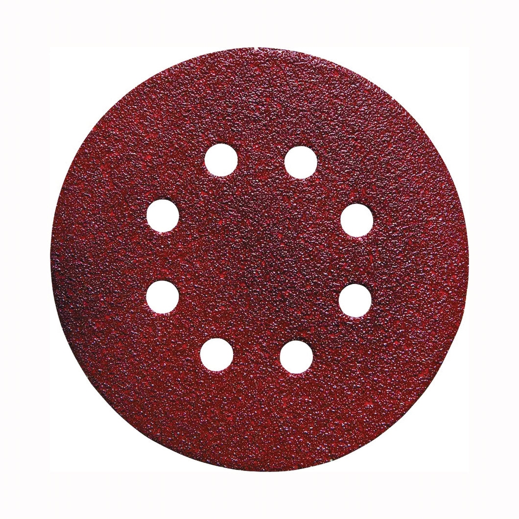 PORTER-CABLE 725802225 Sanding Disc, 5 in Dia, Coated, 220 Grit, Extra Fine, Aluminum Oxide Abrasive, 8-Hole