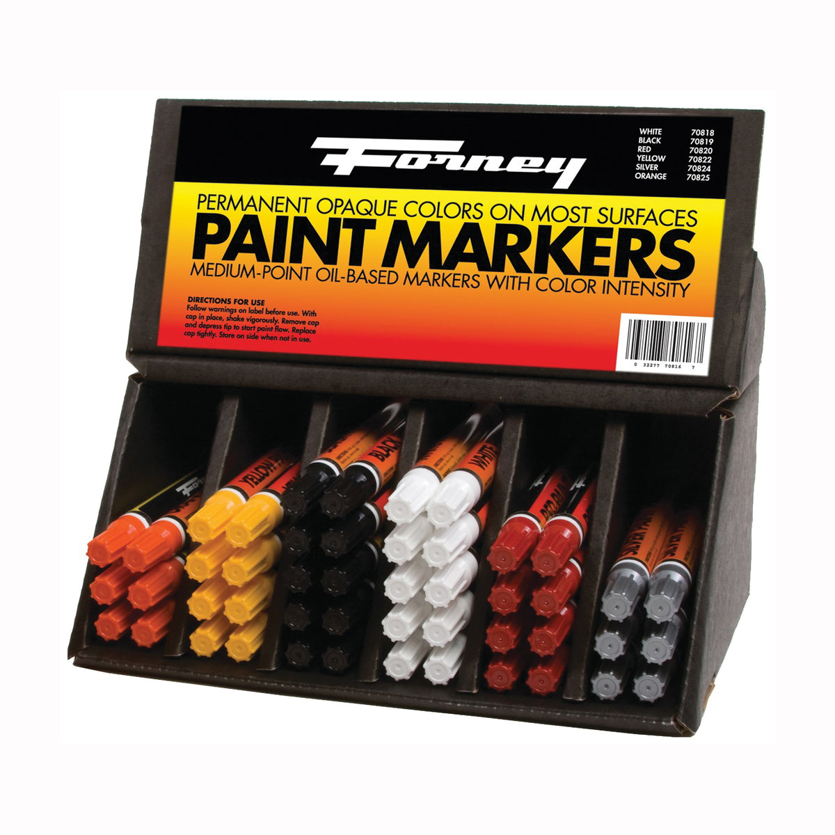 Forney 70816 Marker Paint Assortment, Assorted