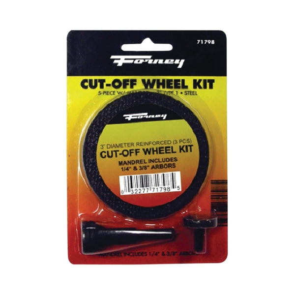 Forney 71798 Cut-Off Wheel Kit, 3 in Dia