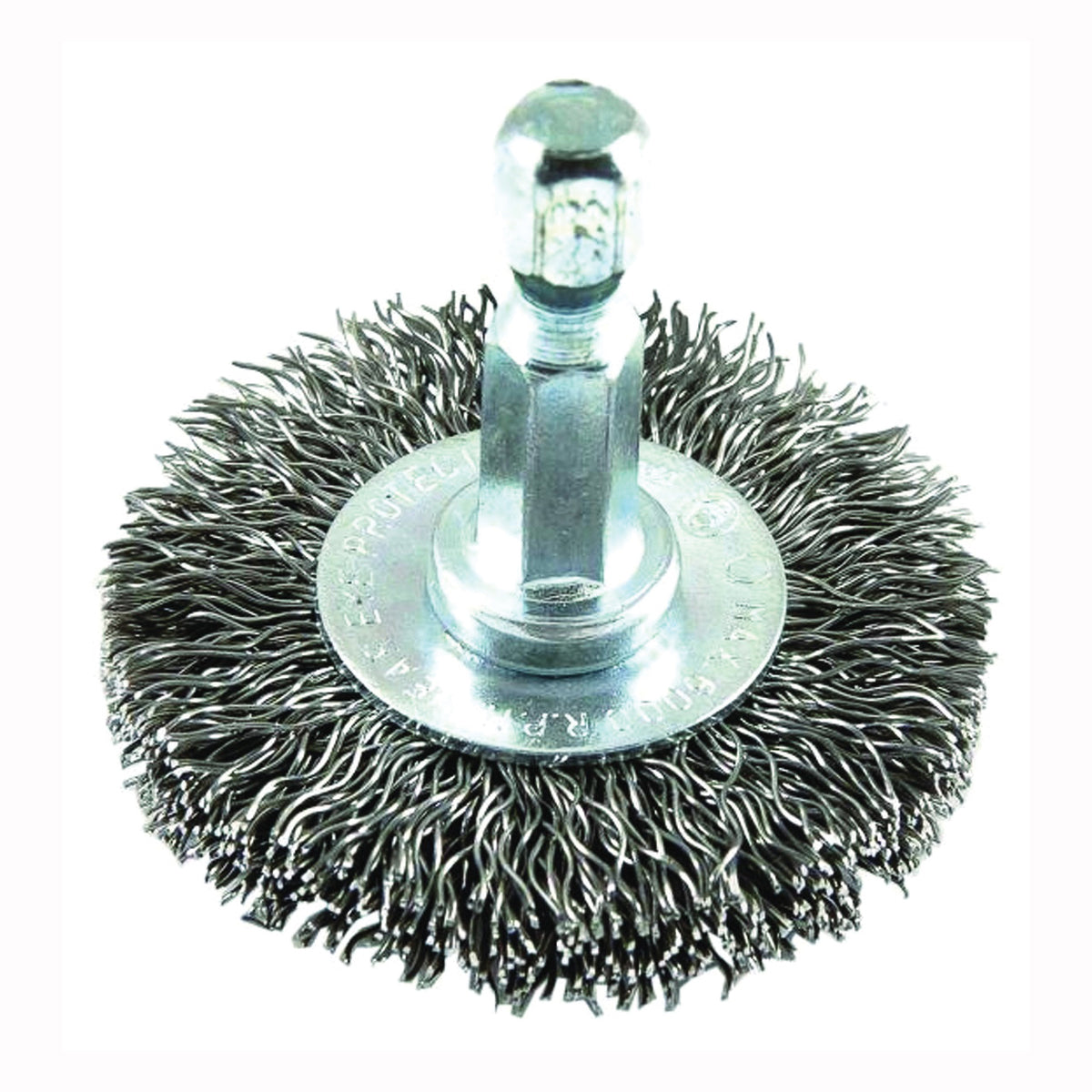 Forney 72725 Wire Wheel Brush, 1-1/2 in Dia, 0.012 in Dia Bristle
