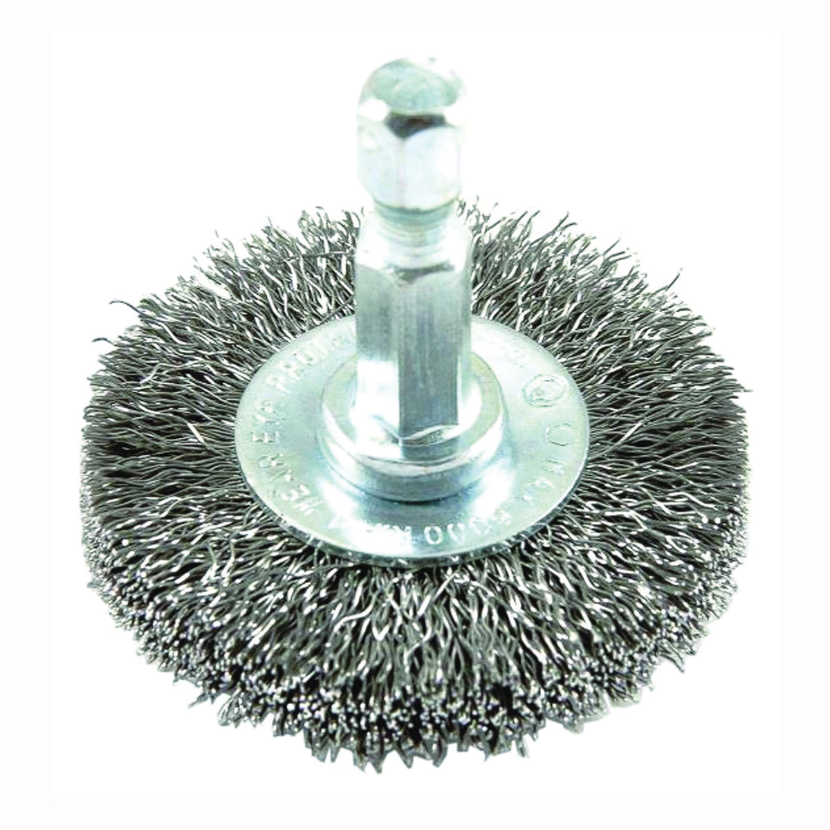 Forney 72726 Wire Wheel Brush, 1-1/2 in Dia, 0.008 in Dia Bristle