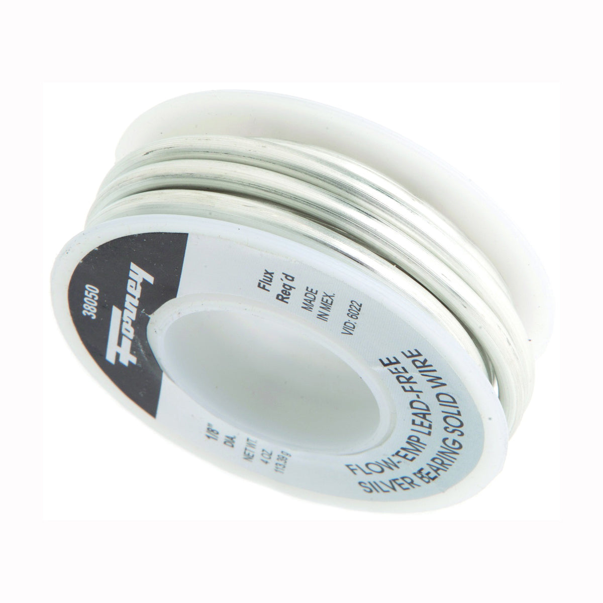 Forney 38050 Solder, 4 oz, Solid, Gray, 430 deg F Melting Point