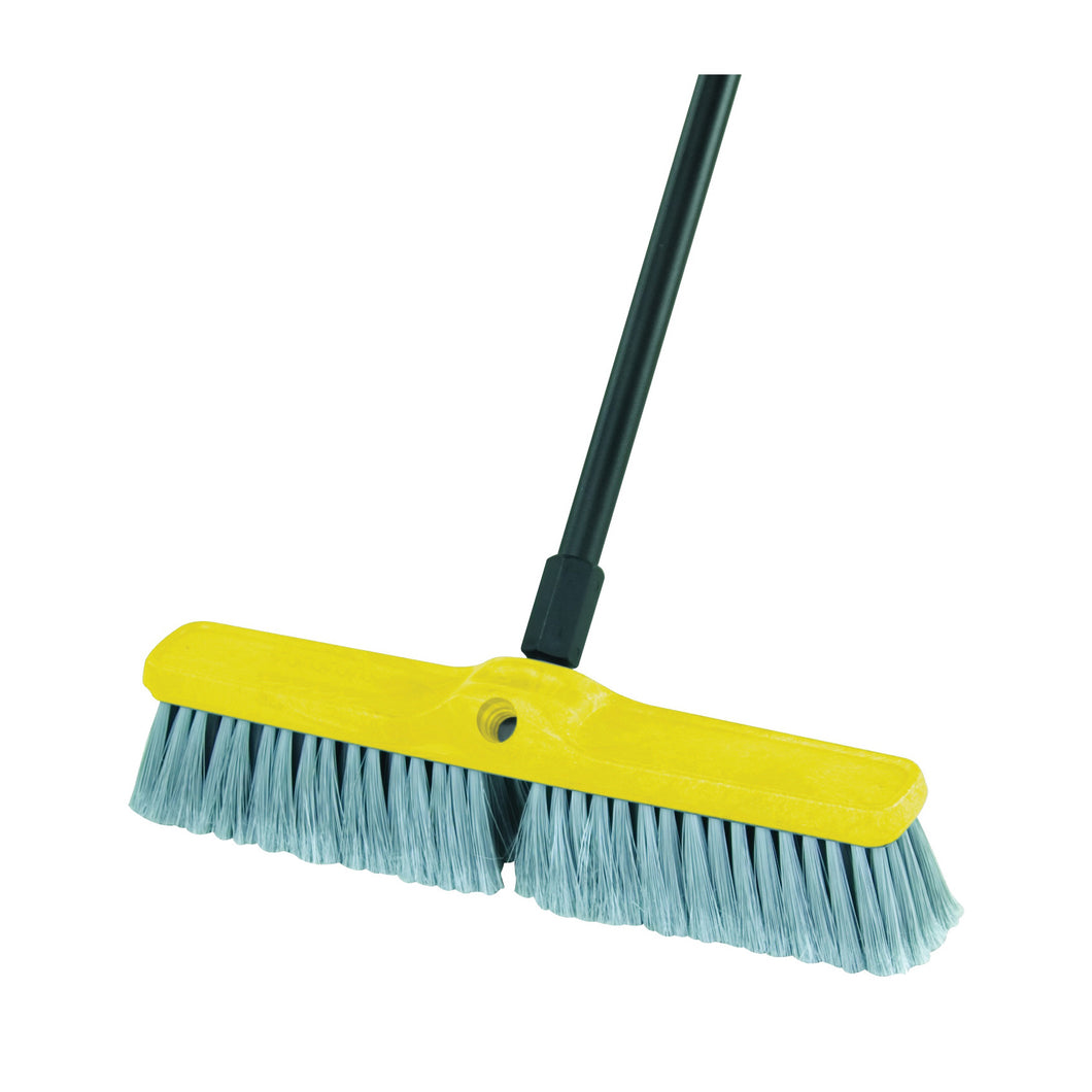 Rubbermaid FG9B0000GRAY Floor Sweep, 18 in Sweep Face, 3 in L Trim, Synthetic Polypropylene Bristle, 18 in L