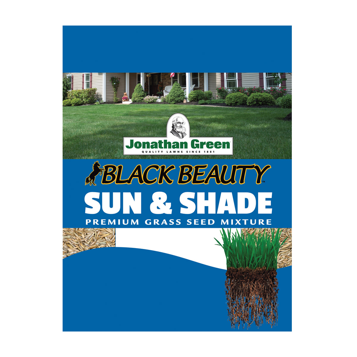 Jonathan Green Black Beauty 12002 Grass Seed, 3 lb Bag