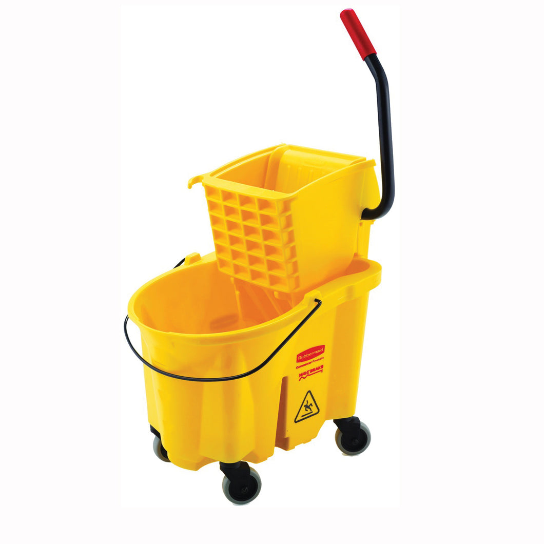 Rubbermaid FG748000YEL Mop Bucket and Wringer Combo, 26 qt Capacity, Plastic Bucket/Pail