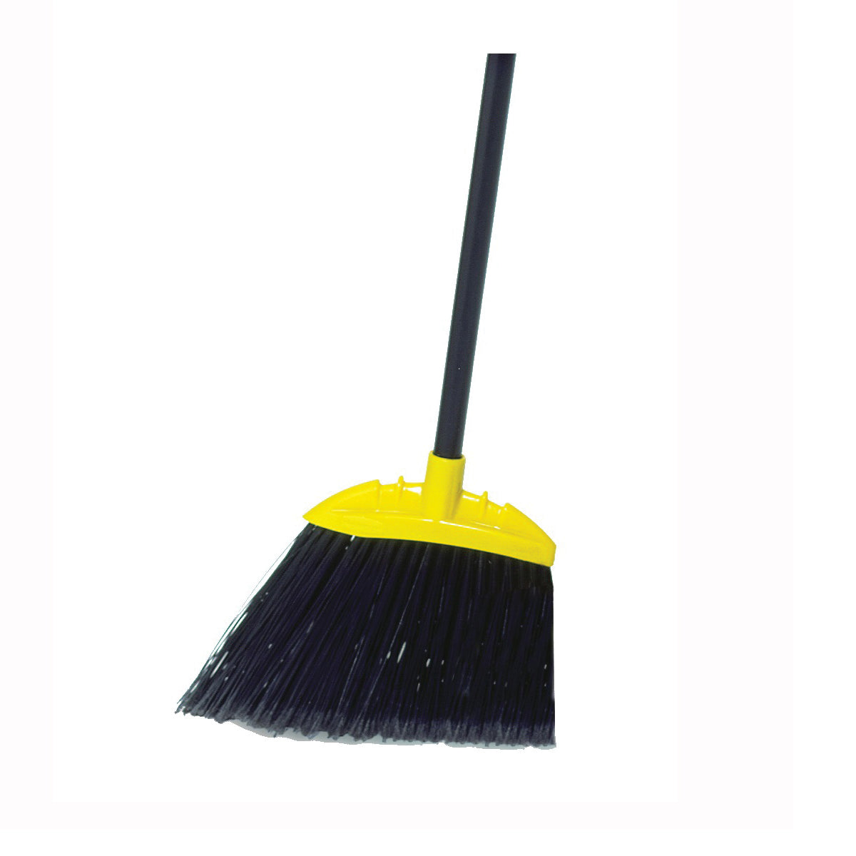 Rubbermaid FG638906BLA Angle Broom, 10-1/2 in Sweep Face, Polypropylene Bristle, Black Bristle, 55 in L