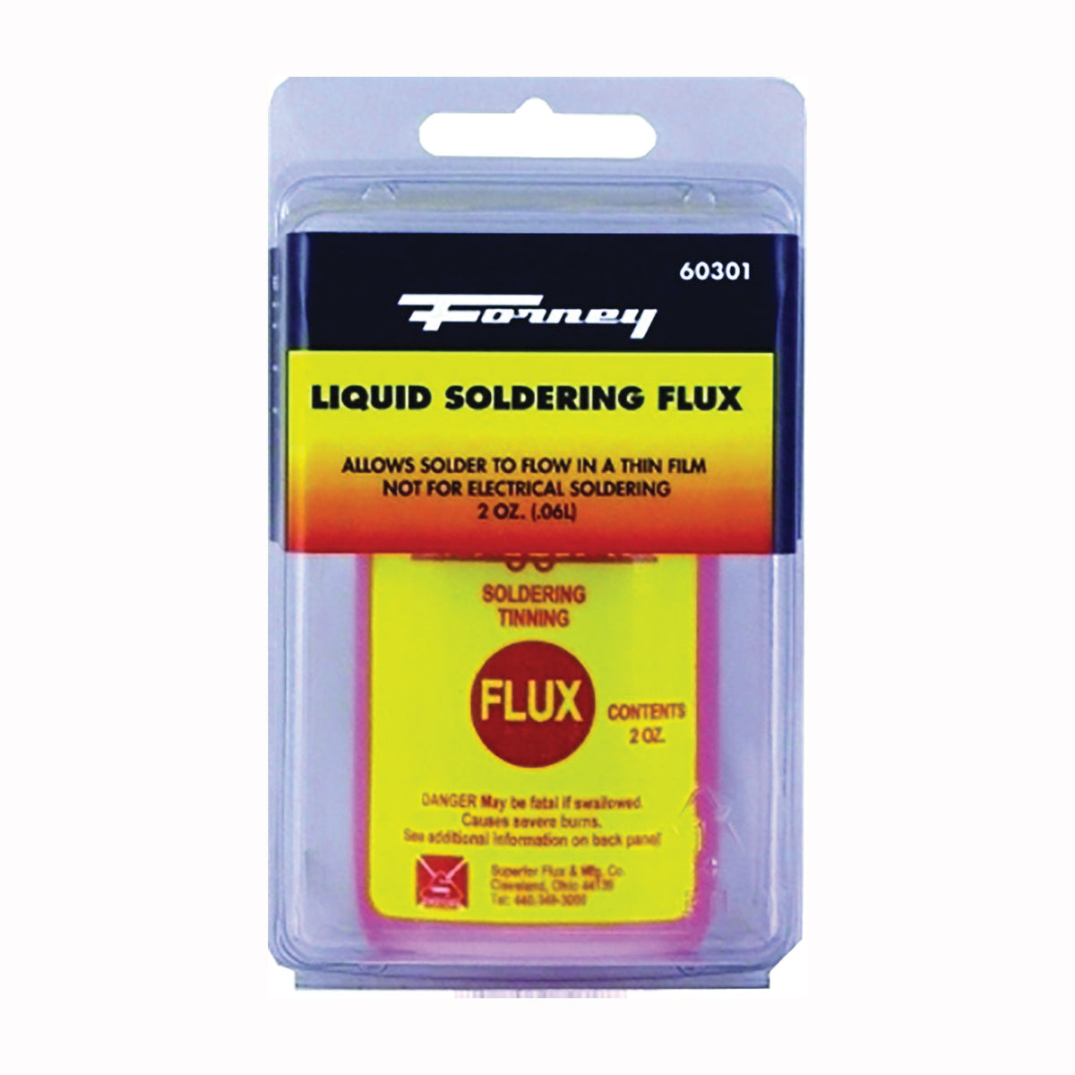 Forney 60301 Soldering Flux, 2 oz, Liquid, Red