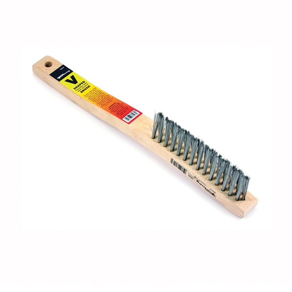 Forney 70523 Scratch Brush, 0.014 in L Trim, Stainless Steel Bristle